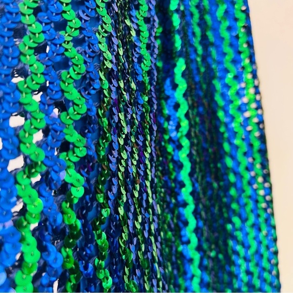 Vintage 1960s Mike Benet Formals Sequin Halter Neck Dress - Picture 7 of 11